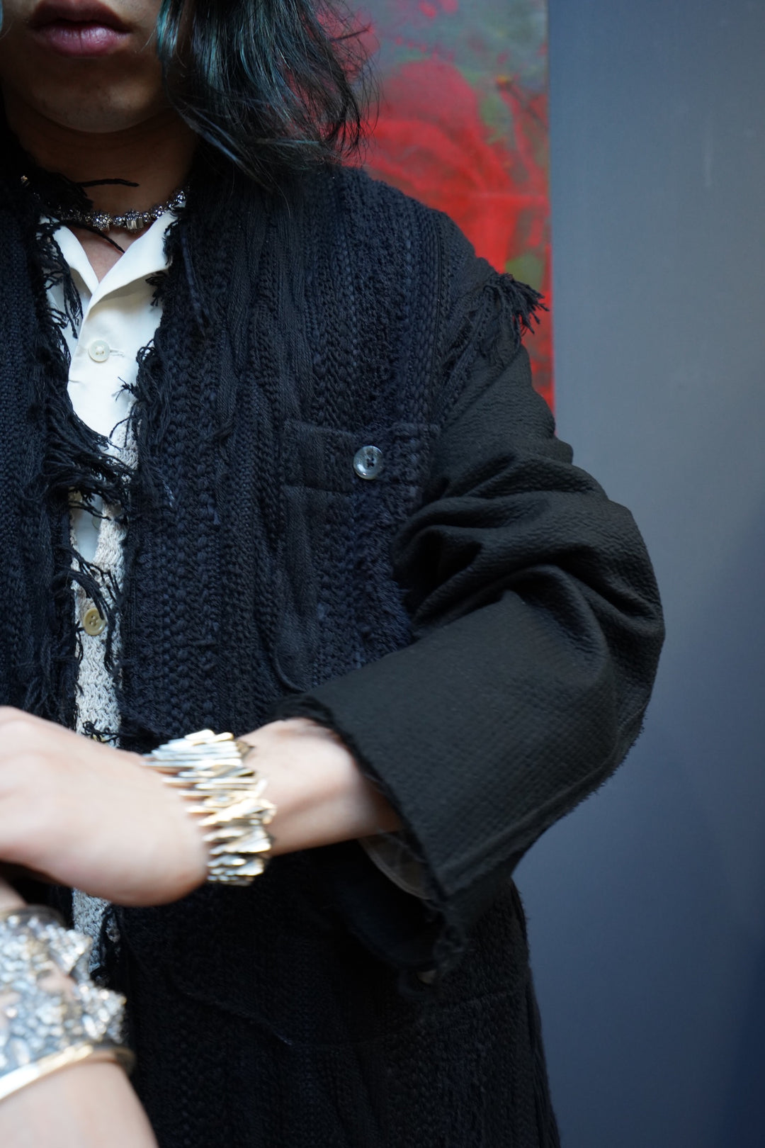 ジャケット・アウター song for the mute L/S kimono jaket Song for the Mute 19.2 Hunter Kimono Jacket - M