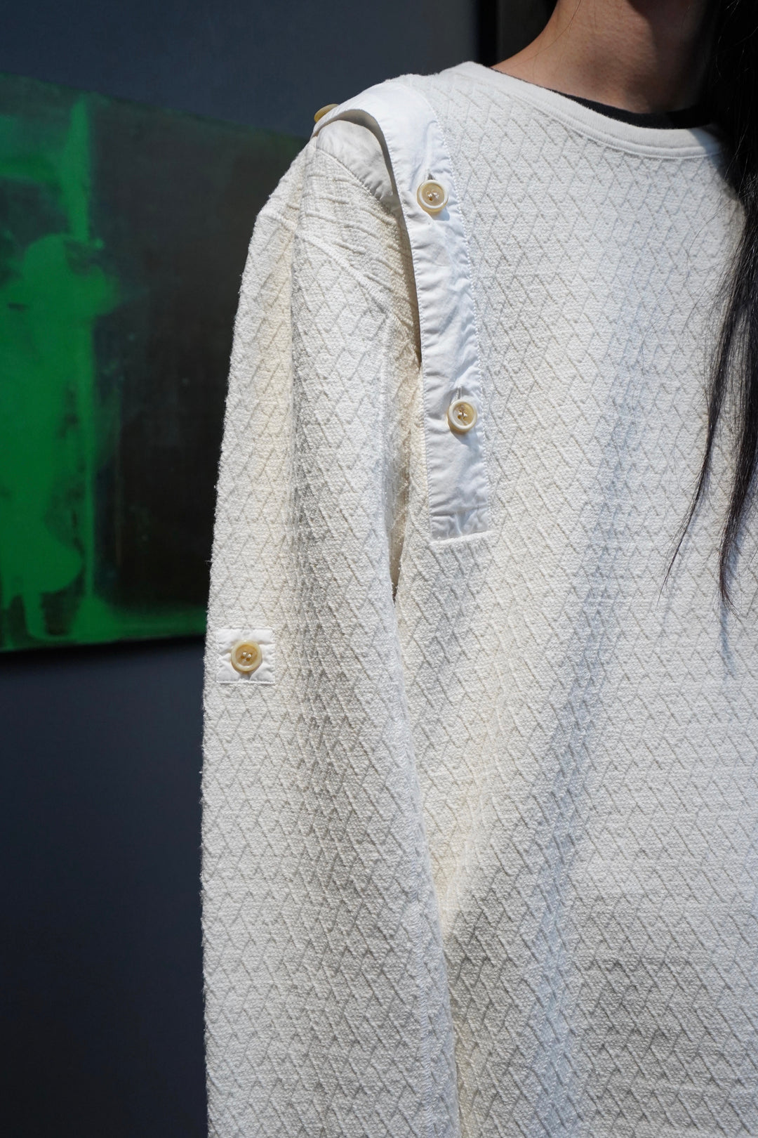 Fujimoto(フジモト)のOver Dyed Muslin Jersey Top(OFF WHITE