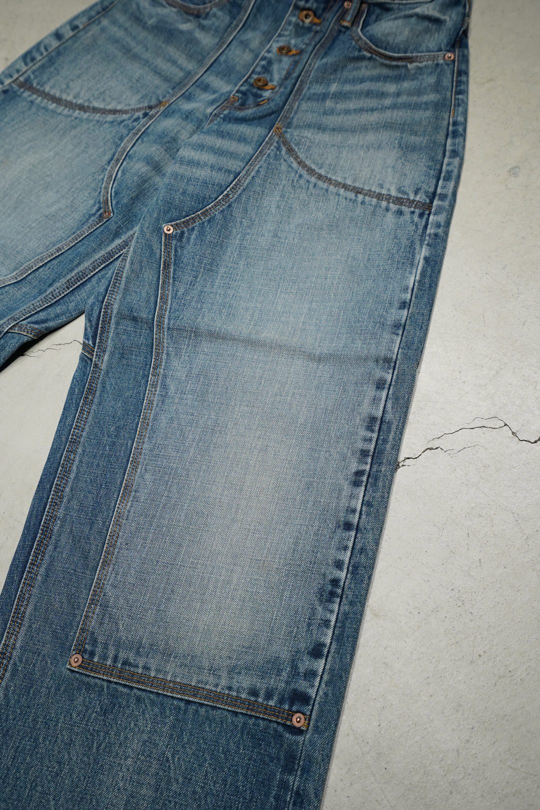 SUGARHILL（シュガーヒル）のFADED DOUBLE KNEE DENIM PANTS(デニム)の