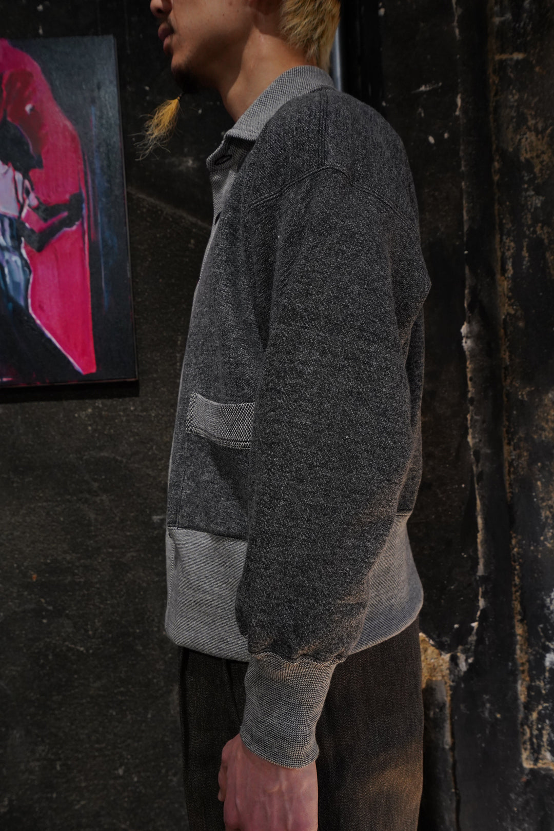 Taiga Takahashi(タイガタカハシ)のSWEAT COAT (HEATHER GRAY