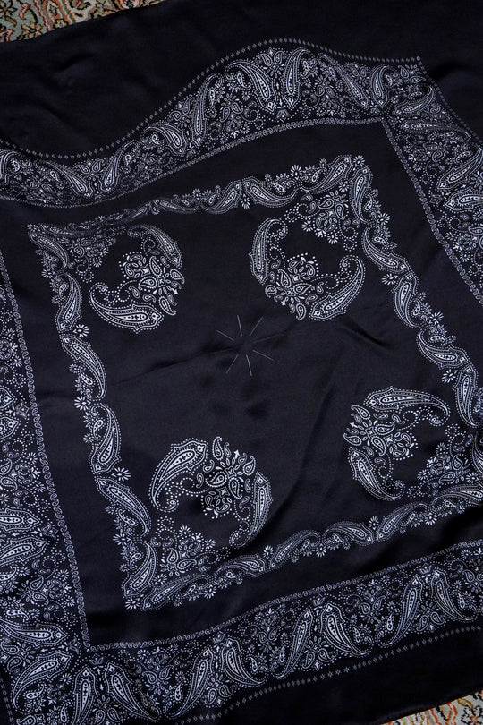 SUGARHILL(シュガーヒル)のBENDED SILK SCARF(BLACK)(スカーフ