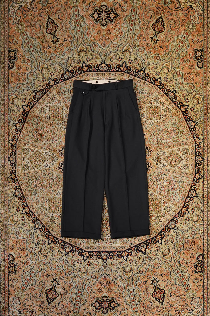 SOLARIS&Co.(ソラリスアンドコー)の2TUCK STRAIGHT TROUSERS - JERSY(BLACK)(パンツ)の通販 |  CEDARWOOD オンラインショップ