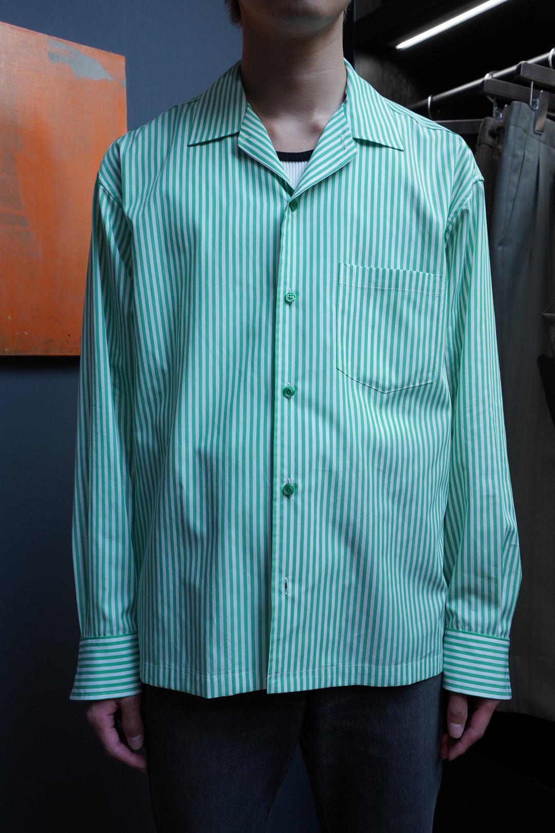Allege.(アレッジ)のStripe Shirts(GREEN)(シャツ)の通販 | CEDARWOOD