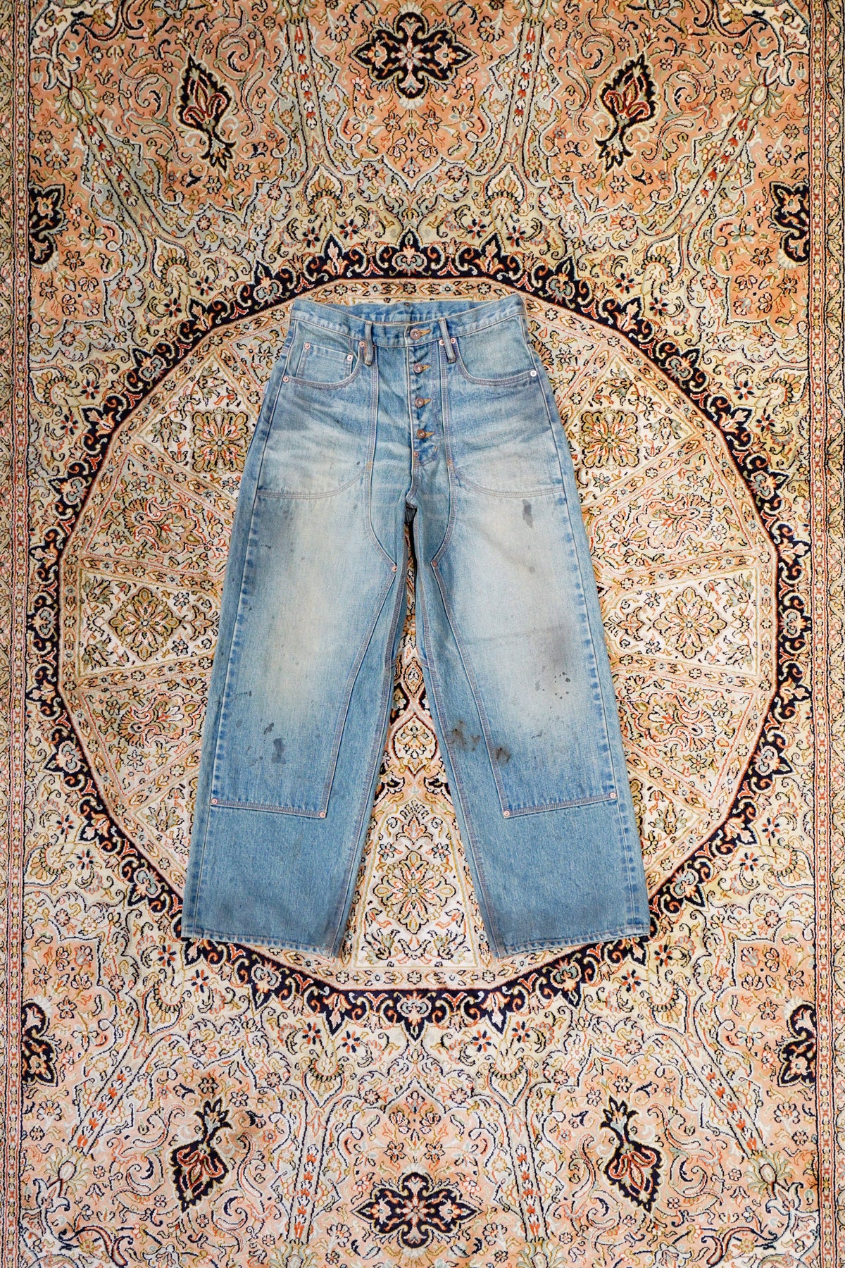 SUGARHILL（シュガーヒル）のOILED FADE DOUBLE KNEE DENIM PANTS 