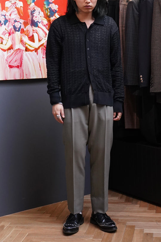 Allege.(アレッジ)のOpenwork CD(BLACK)(カーディガン)の通販