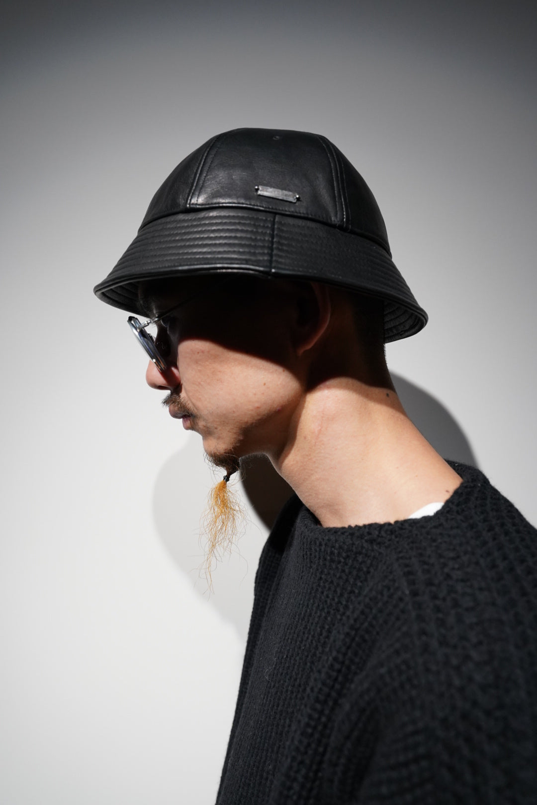 LEATHER BUCKET HAT - BADBOY (BLACK)