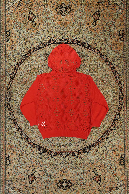 CHILDREN OF THE DISCORDANCE MESH KNIT HOODIE (RED