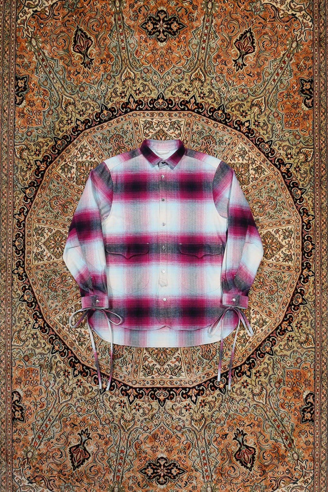 SUGARHILL（シュガーヒル）のHERRINGBONE OMBRE ROUND FRONT SHIRT