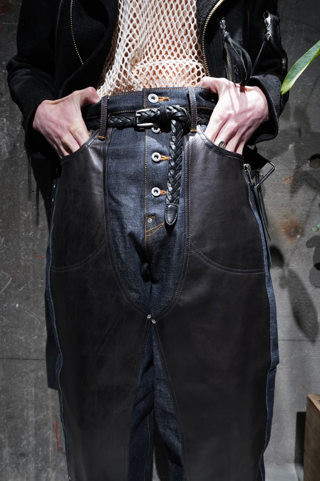 SUGARHILL(シュガーヒル)のLEATHER DOUBLE KNEE DENIM(INDIGO)(デニム)の通販 | CEDARWOOD  オンラインショップ