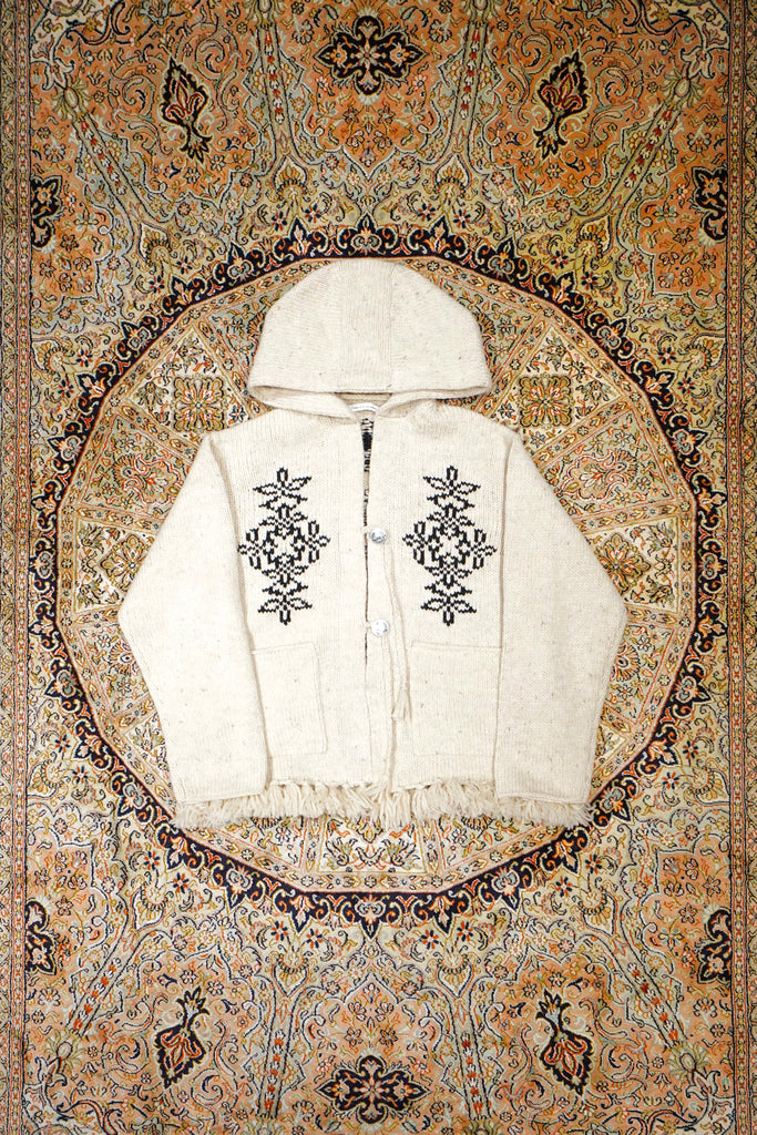 Children of the discordanceのPIN STRIPE COWICHAN SWEATER(BEIGE 