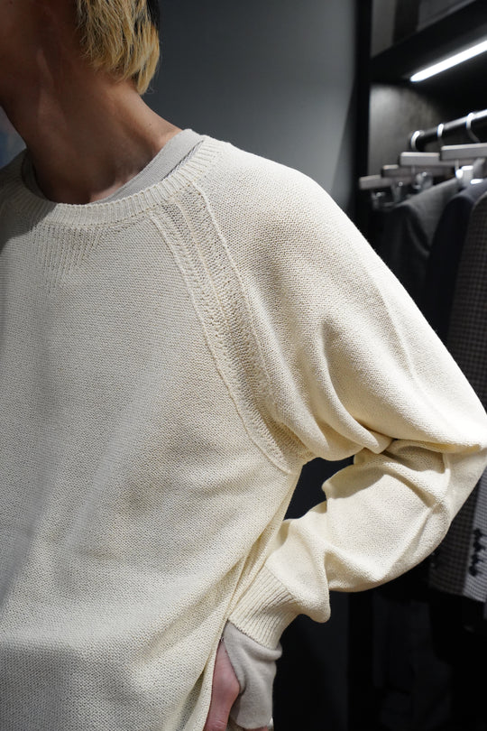 SUGARHILL（シュガーヒル）のCOTTON LONG SLEEVE KNIT(WHITE)(ニット
