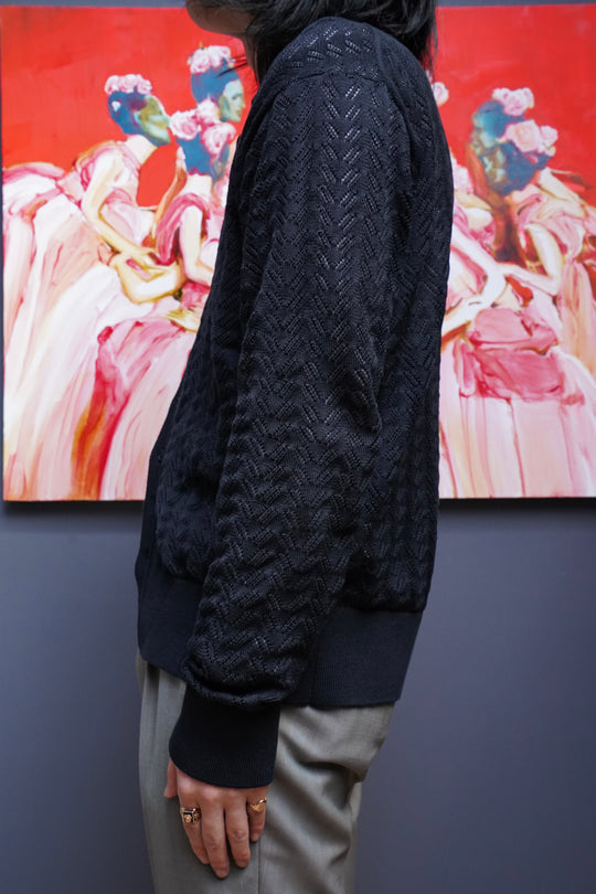 Allege.(アレッジ)のOpenwork CD(BLACK)(カーディガン)の通販