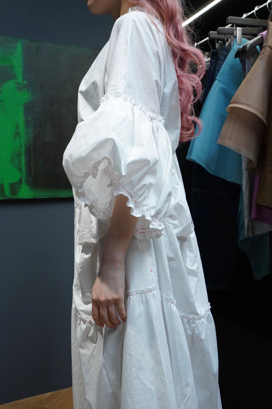 【美品】HOUGA locket leisure dress / ワンピース HOUGA(ホウガ)のlocket leisure dress(white)(ワンピース)の通販