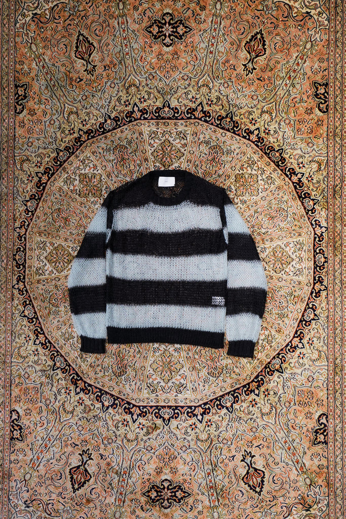 sugarhill ニット Mohair Loose Stripe Knit SUGARHILL（シュガーヒル）のMOHAIR LOOSE STRIPE KNIT(BLUE)(ニット