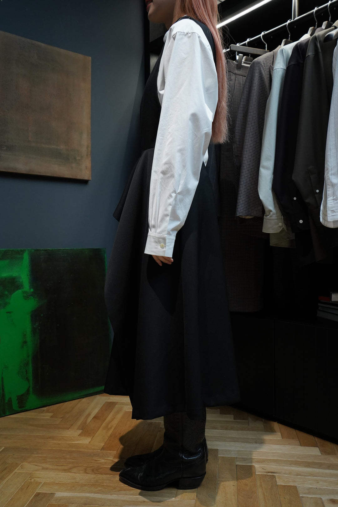 UJOH(ウジョー)のOne Shoulder SKT(Black)(スカート)の通販