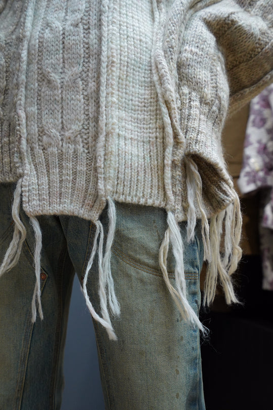 Sugarhill's Multicolor Cable Bug Knit (Multi-WHITE) mail
