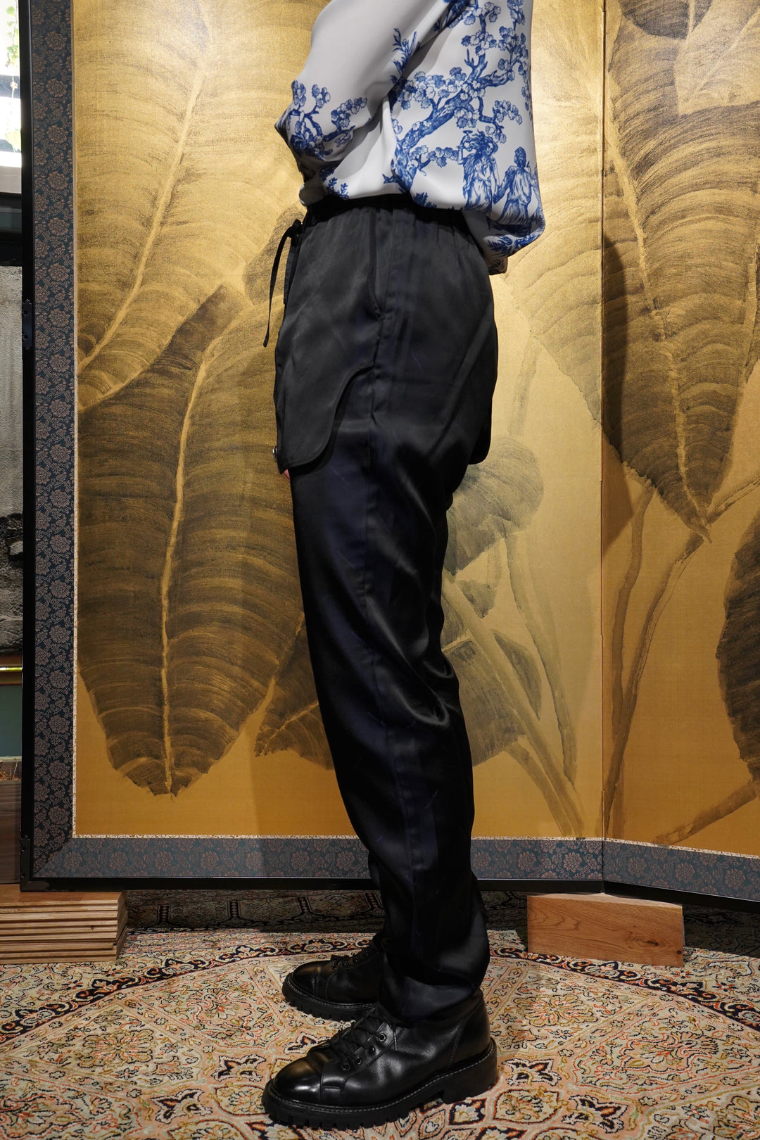 Nobuyuki Matsui(ノブユキ マツイ)のLining Pants(BLACK)(パンツ)の