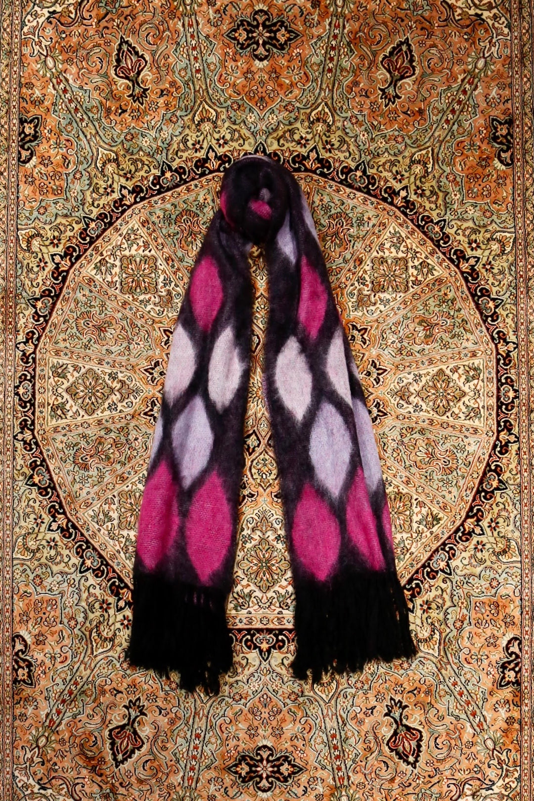 SUGARHILL MOHAIR PYHCH SCARF (GREEN) SUGARHILL