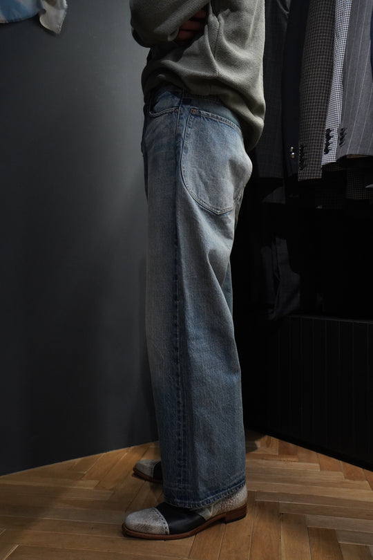sugarhill FADED denim pants 22ss 30インチ SUGARHILL [ FADE DOUBLE KNEE DENIM PANTS ] FADED INDIGO