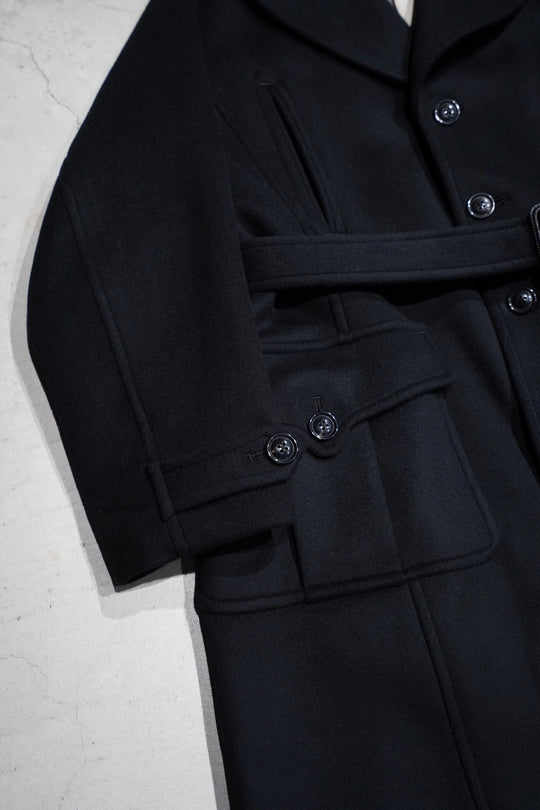 ジャケット・アウター SUGARHILL / WOOL MELTON COAT SUGARHILL - WOOL MELTON COAT / PURE BLACK | Retikle Online Store