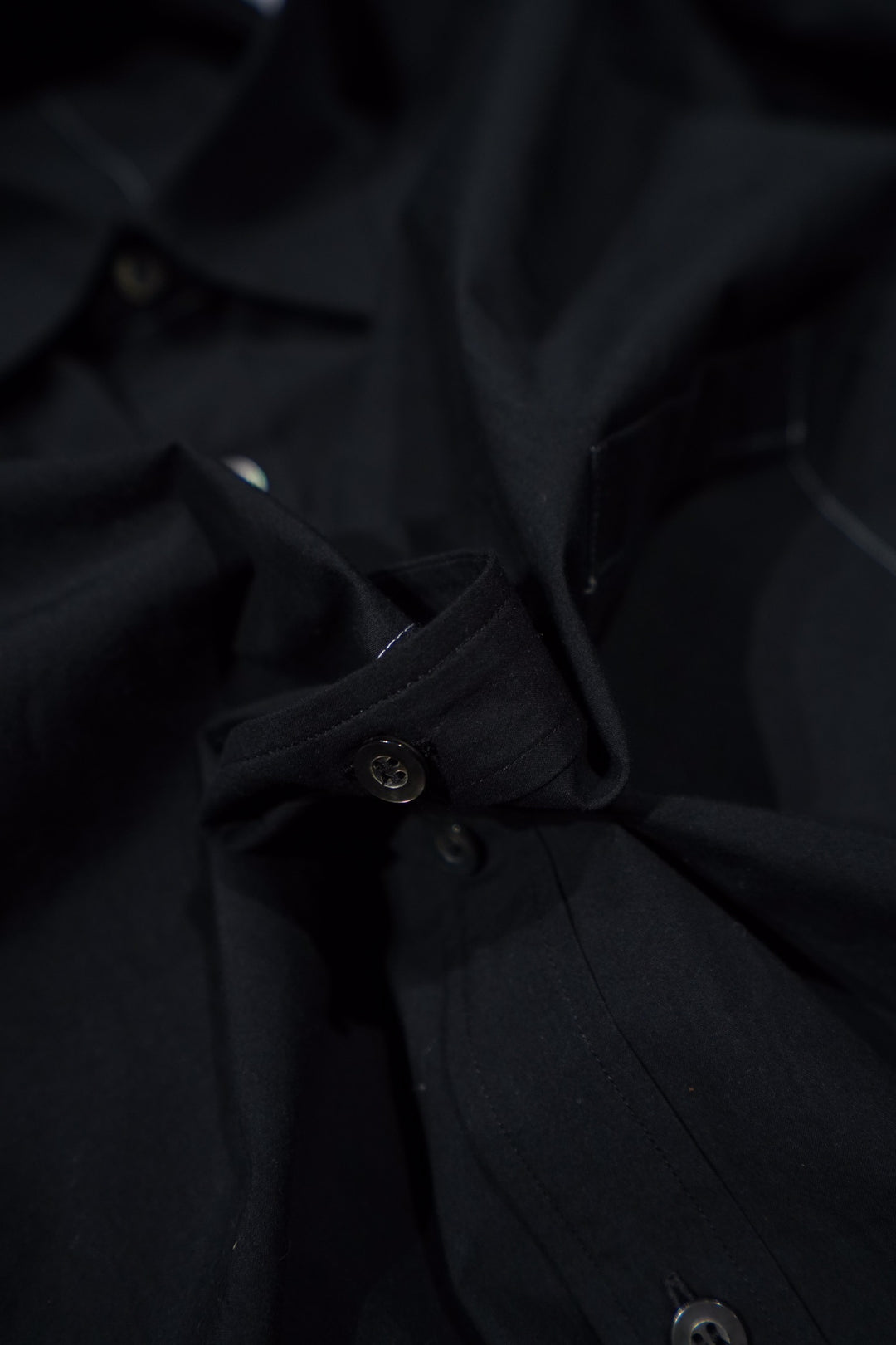 UJOH ウジョー フルオープンシャツ サイズ4 ブラック 24SS UJOH - 【残り一点】Full Open Shirt | ACRMTSM ONLINE STORE