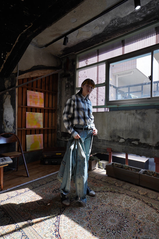 SUGARHILL(シュガーヒル)のZIP-UP DENIM DAMAGED JACKET(FADED