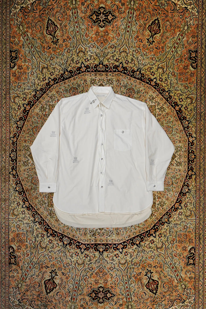 Children of the discordanceのOVERSIZED STAMPED SHIRT(WHITE)(シャツ