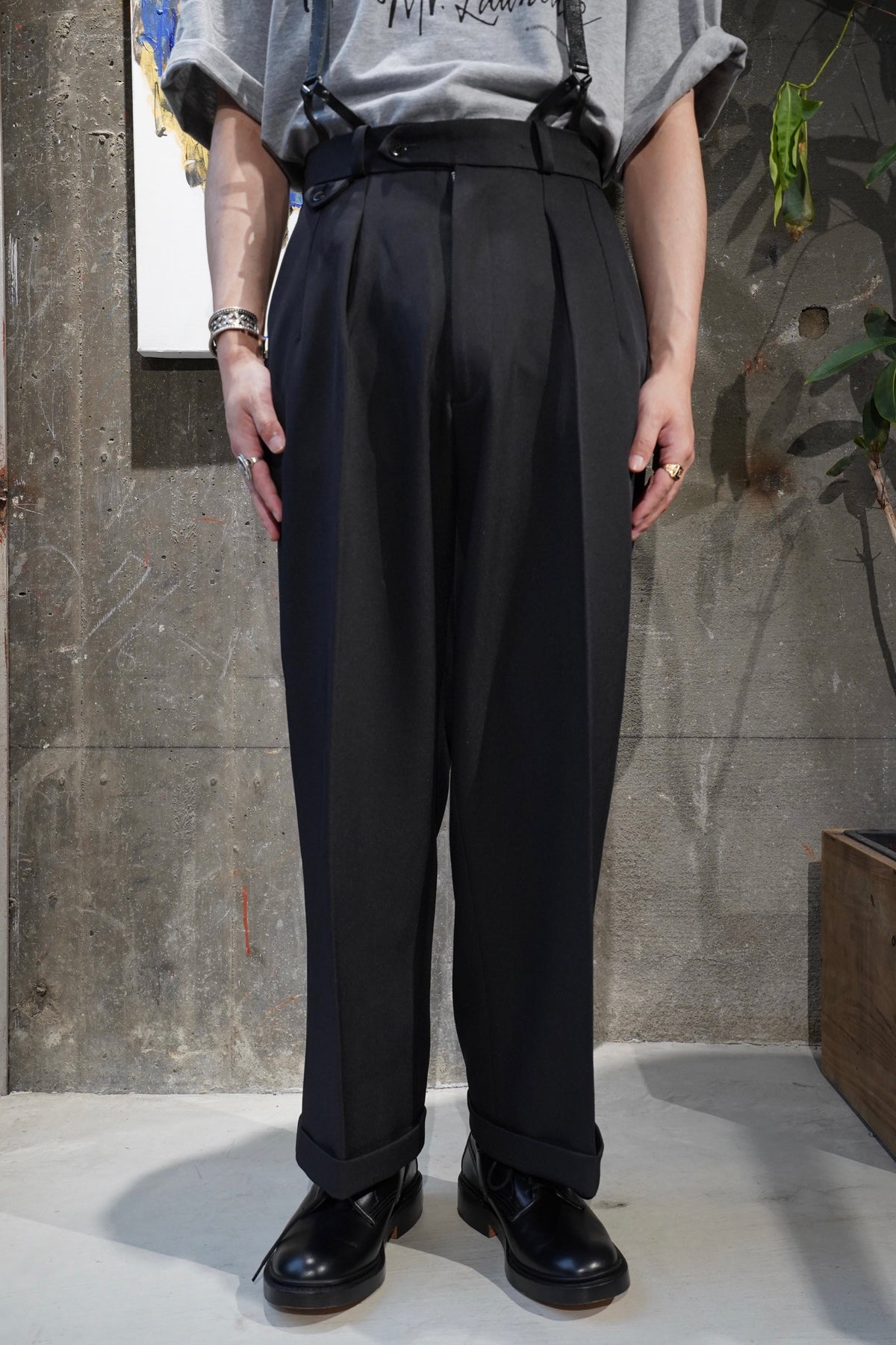 SOLARIS&Co.(ソラリスアンドコー)の2TUCK STRAIGHT TROUSERS - JERSY ...