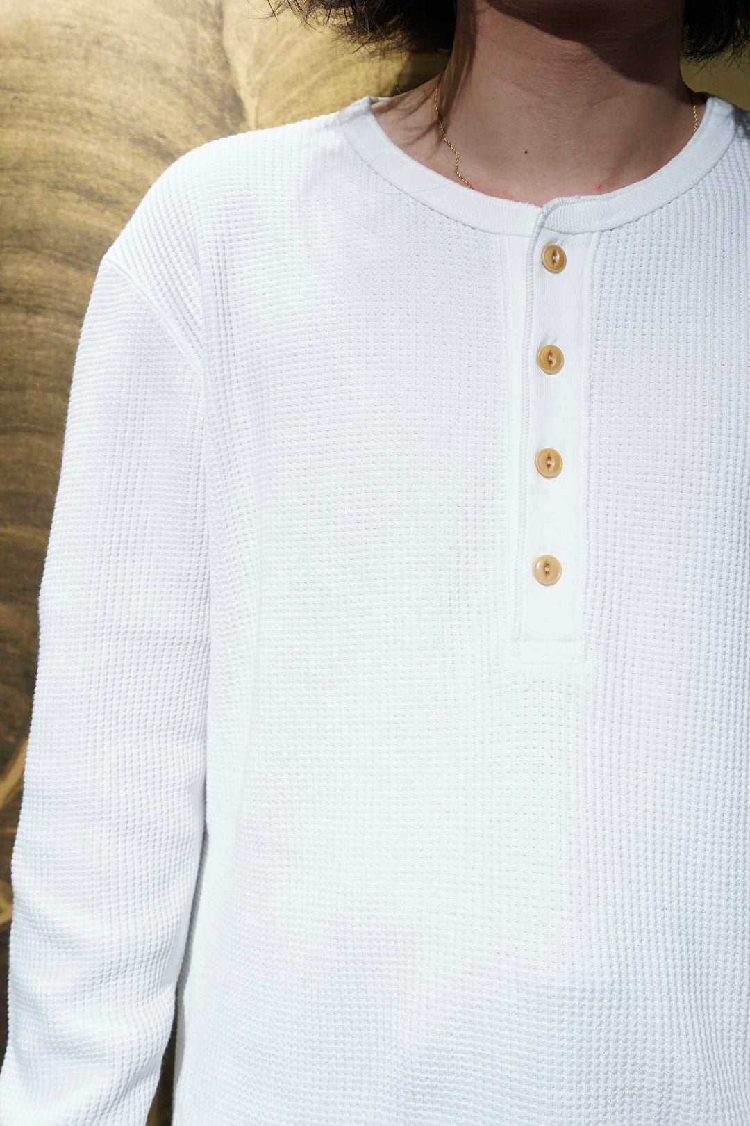 Urig(ウーリッヒ)の4B HENRYNECK WAFFLE LS(WHITE)(トップス)の