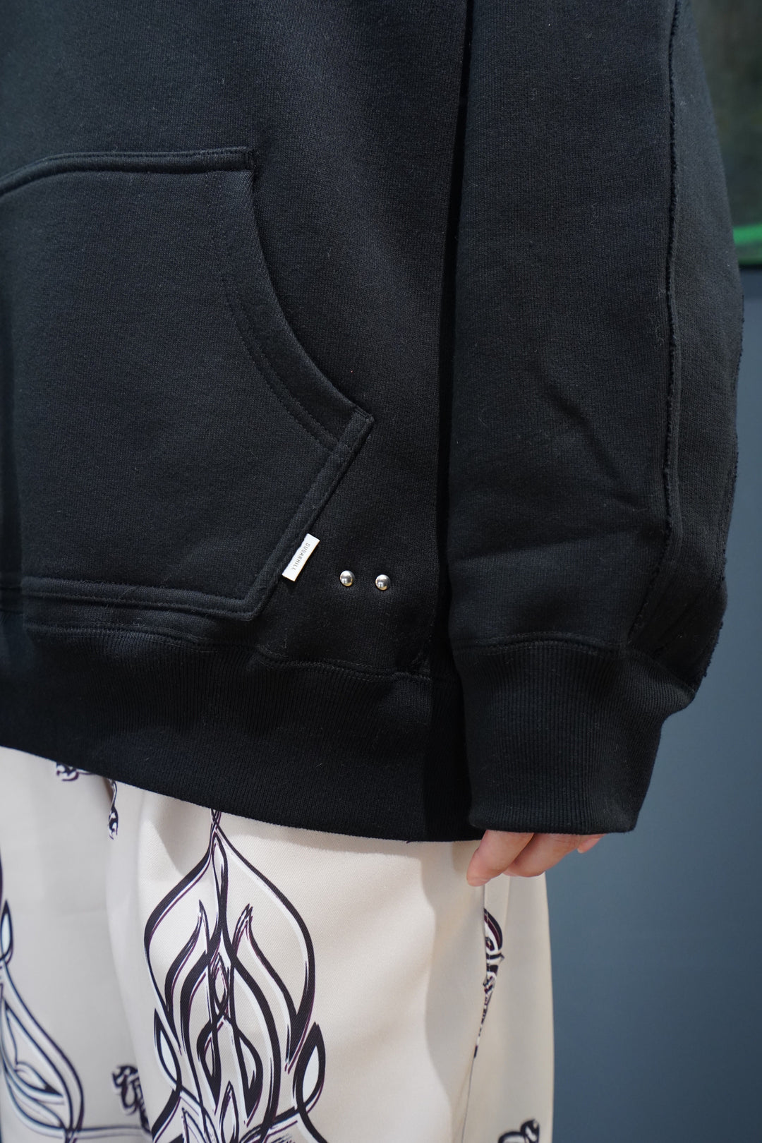SUGARHILL(シュガーヒル)のRAW EDGE SWEAT SHIRT BLACKの通販