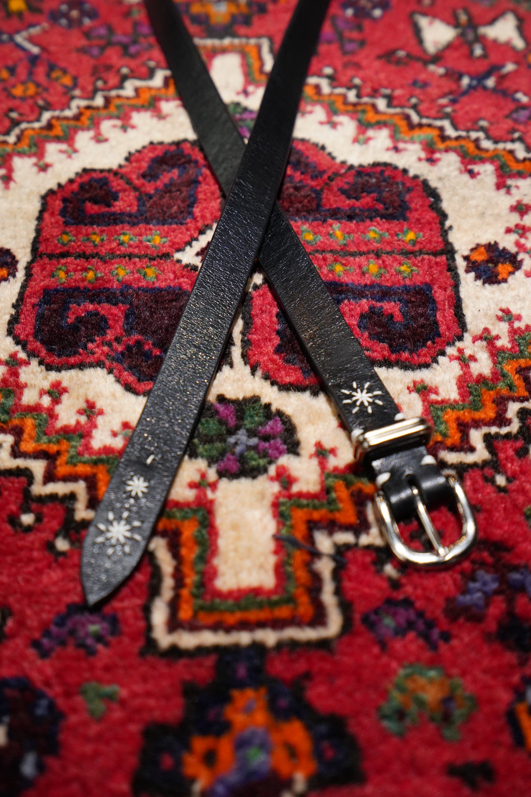 SUGARHILL(シュガーヒル)のEMBROIDERY LEATHER BELT(SILVER)(ベルト)の
