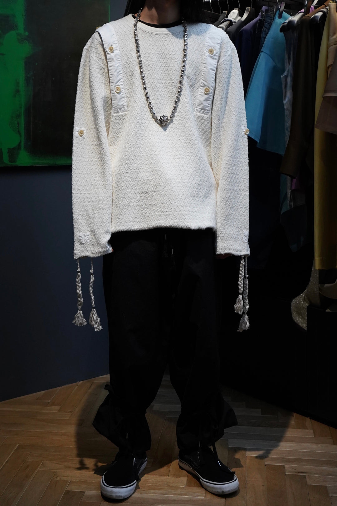 トップス fujimoto Over Dyed Muslin Jersey Top Fujimoto(フジモト)のOver Dyed Muslin Jersey Top(OFF WHITE