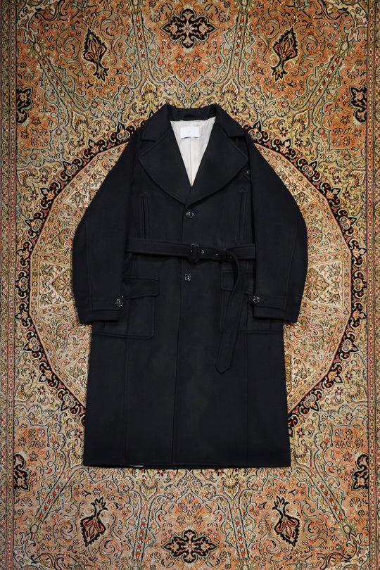 ジャケット・アウター SUGARHILL / WOOL MELTON COAT SUGARHILL - WOOL MELTON COAT / PURE BLACK | Retikle Online Store