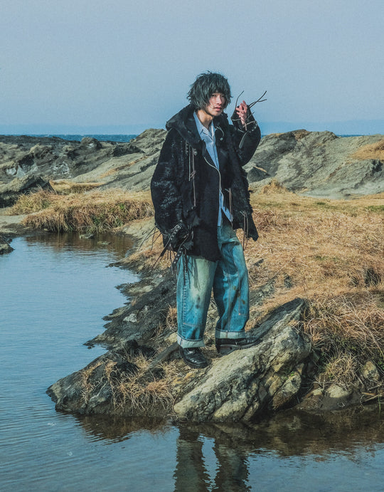 SUGARHILL(シュガーヒル)のCORDUROY DENIM JACKET(BLACK)(ジャケット