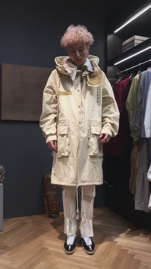 Fujimoto(フジモト)のOver dyed Mods Parka with Stones(Off White