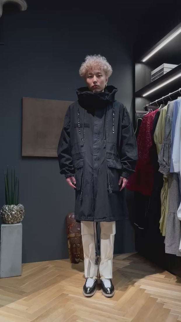 Fujimoto(フジモト)のOver dyed Mods Parka with Stones(Black