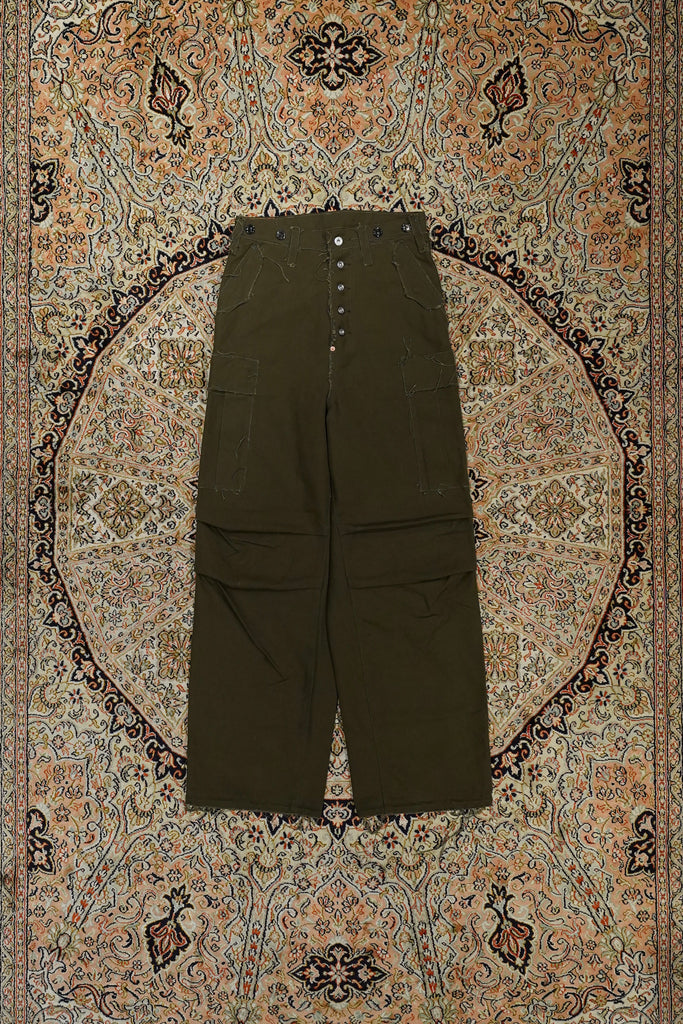 SUGARHILL(シュガーヒル)のRAW-EDGE CANVAS CARGO PANTS(DARK KHAKI