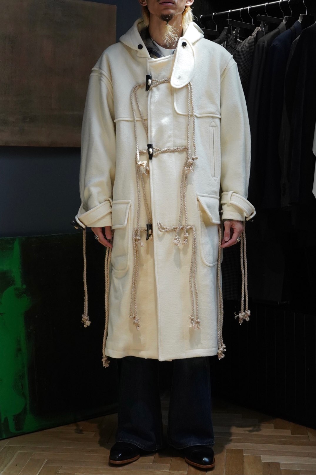 SUGARHILL（シュガーヒル）のCORDED DUFFLE COAT(IVORY WHITE)(コート