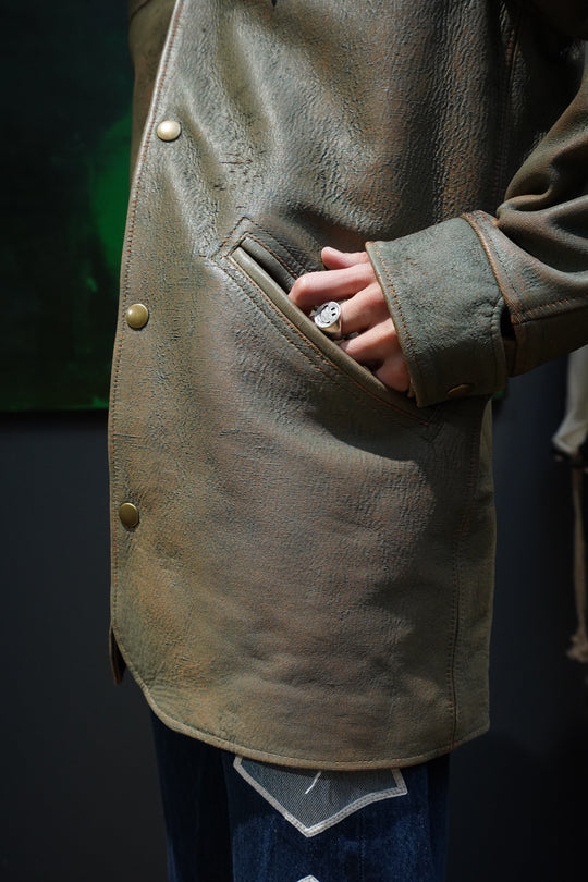 SUGARHILL(シュガーヒル)のGILL LEATHER CAR COAT(GREEN GILL