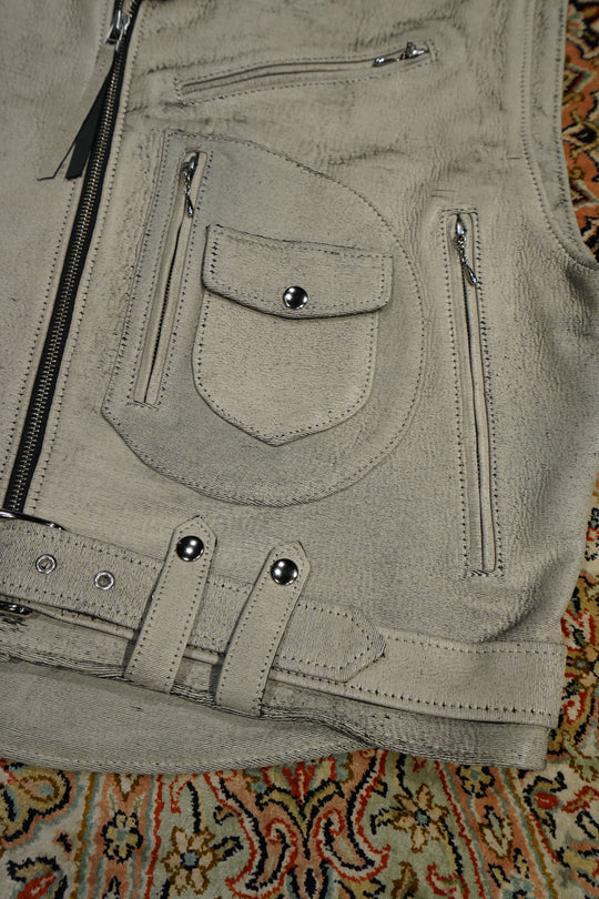 SUGARHILL(シュガーヒル)のGILL LEATHER RIDER'S VEST(WHITE GILL