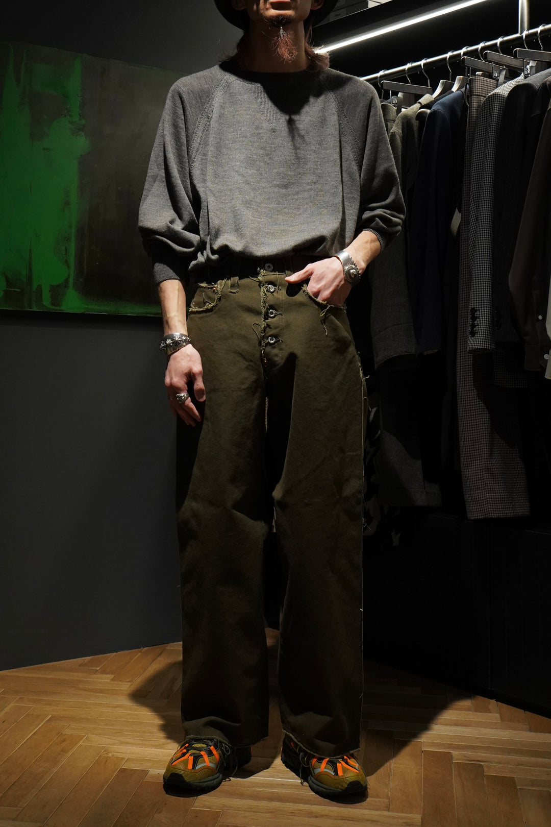 ジャケット・アウター SUGARHILL RAW-EDGE CANVAS DENIM PANTS 上品スタイル SUGARHILL(シュガーヒル)のRAW-EDGE CANVAS DENIM