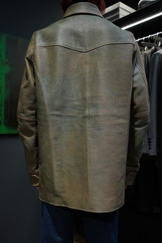 SUGARHILL(シュガーヒル)のGILL LEATHER CAR COAT(GREEN GILL