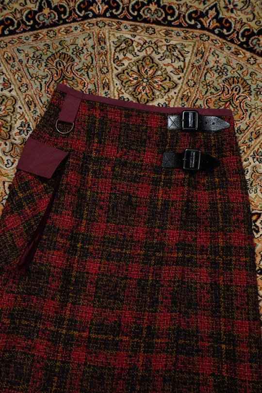 NICHOLAS DALEY(ニコラス デイリー)のWRAP KILT (RED/CHOCOLATE CHECK
