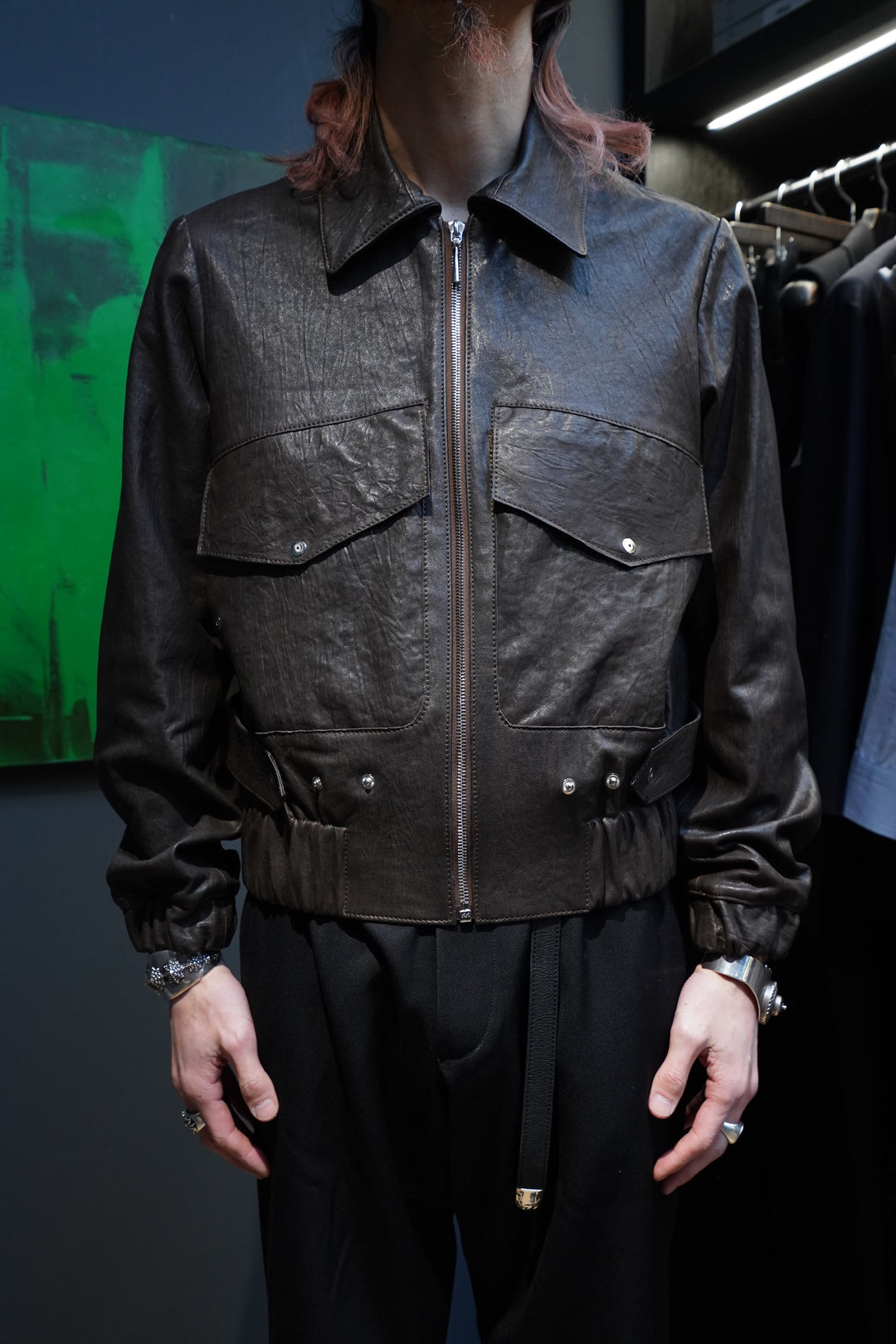 omar afridi 23ss sheepskin A2 blouson 46