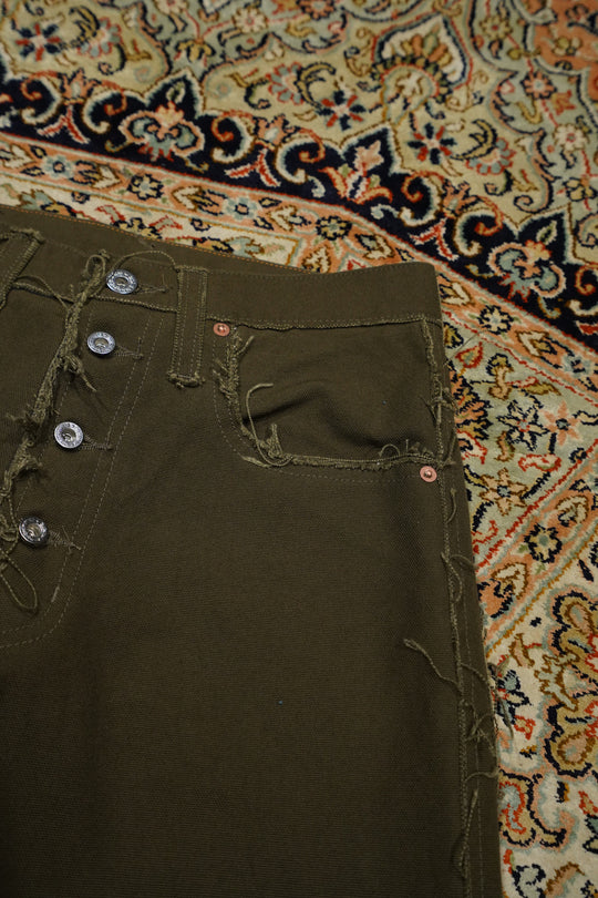 パンツ SUGARHILL Raw-Edge Canvas Denim Pants SUGARHILL（シュガーヒル）の「RAW-EDGE CANVAS DENIM PANTS