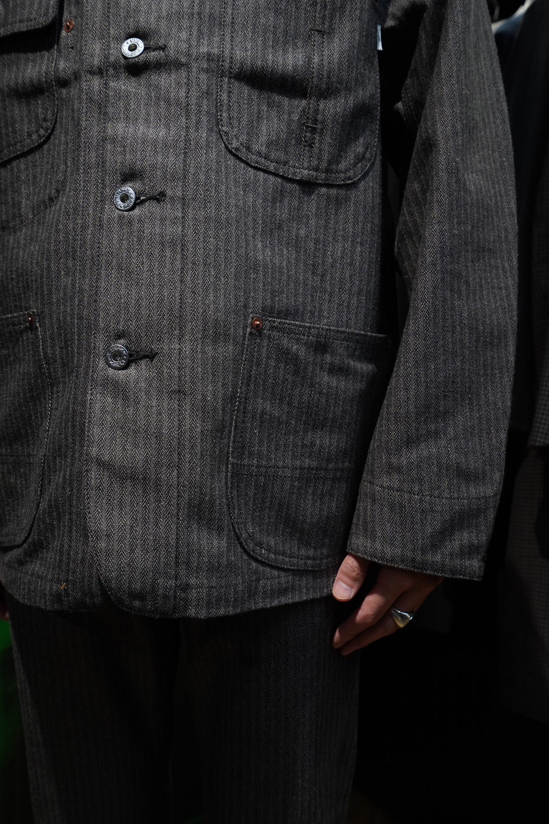 SUGARHILL（シュガーヒル）のHERRINGBONE COVERALL(GRAY