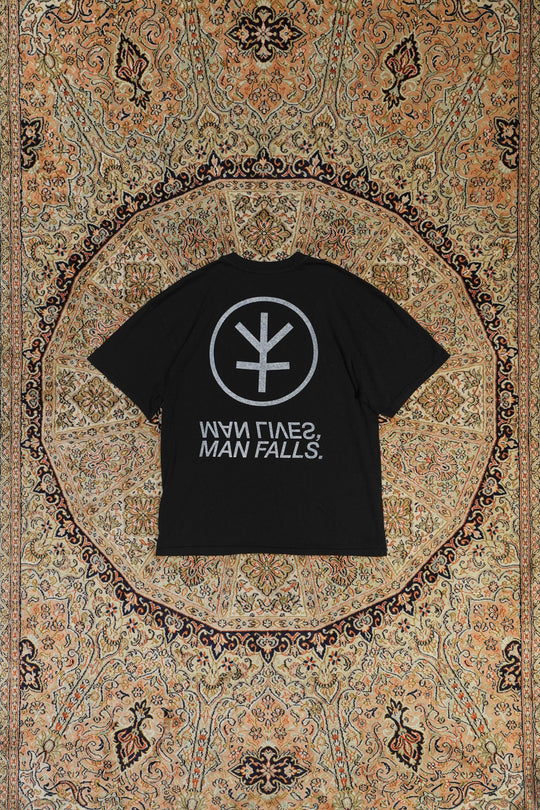 【値下げ】墨アート　‘’晩秋‘’(10%OFF※12/31迄) Fujimoto(フジモト)のOver Dyed Symbol T Shirts with A.S(BLACK