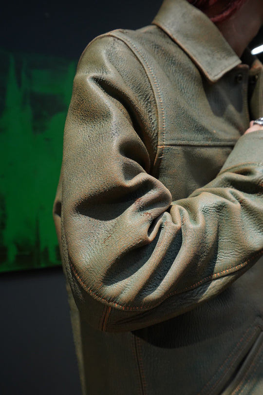 SUGARHILL(シュガーヒル)のGILL LEATHER CAR COAT(GREEN GILL
