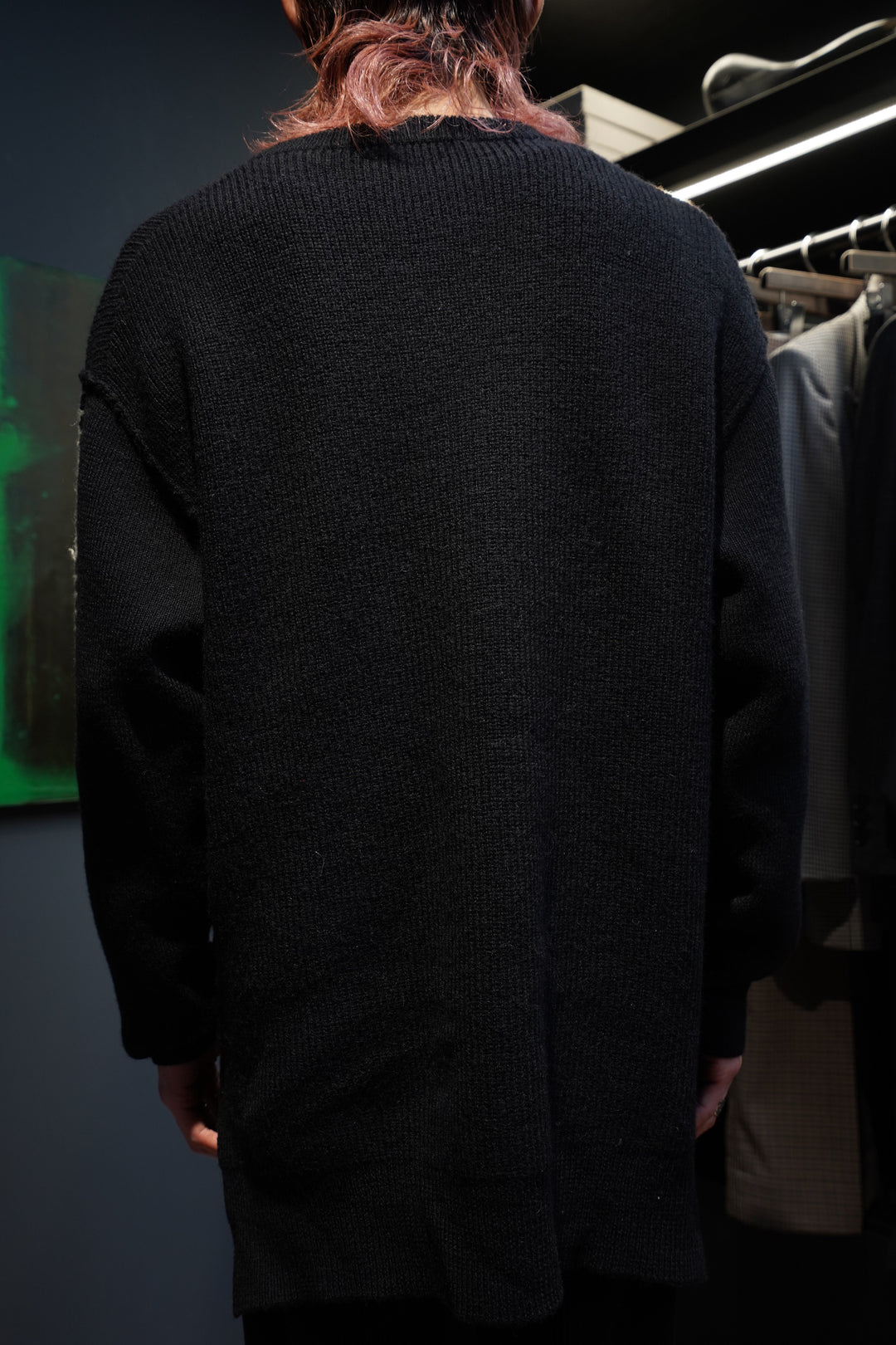 UJOH(ウジョー)のCrew Neck Crochet Knit(BLACK)(ニット)の通販