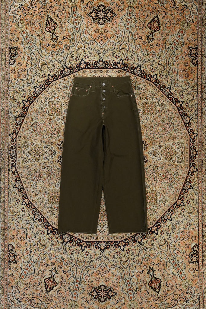 SUGARHILL(シュガーヒル)のRAW-EDGE CANVAS DENIM PANTS(DARK